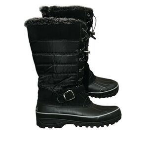 Lands End Black Winter Boots size 6